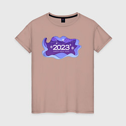 Женская футболка Новый год 2023 объёмный арт