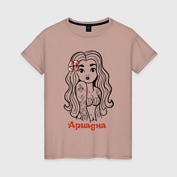 Женская футболка Ариадна - борзая девчонка в татухах - Hype