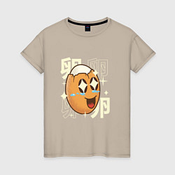 Женская футболка Kawaii счастливое яйцо