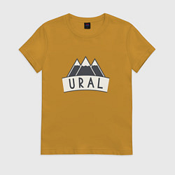 Футболка хлопковая женская URAL, цвет: горчичный