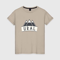 Футболка хлопковая женская URAL, цвет: миндальный