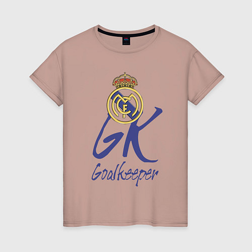 Женская футболка Real Madrid - Spain - goalkeeper / Пыльно-розовый – фото 1