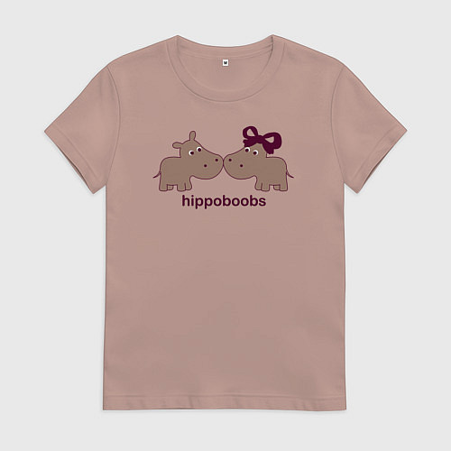 Женская футболка Нippoboobs / Пыльно-розовый – фото 1