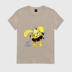 Футболка хлопковая женская Cuddles, цвет: миндальный