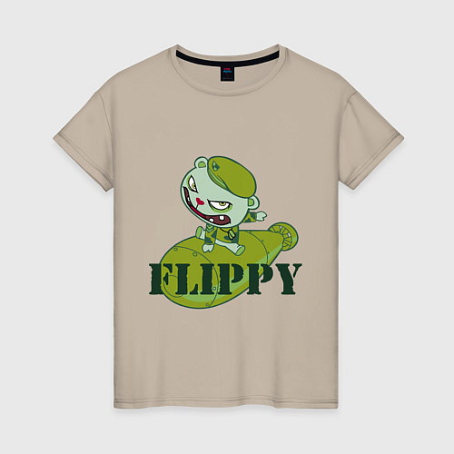 Женская футболка Flippy bomb / Миндальный – фото 1