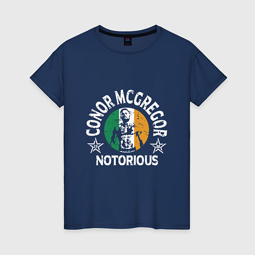 Женская футболка Конор - Ирландия / Тёмно-синий – фото 1