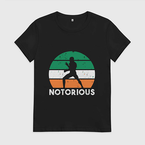 Женская футболка Notorious fight / Черный – фото 1