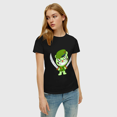 Женская футболка Angry Flippy / Черный – фото 3