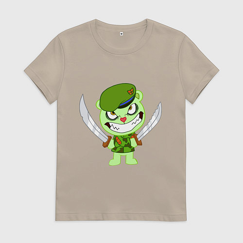 Женская футболка Angry Flippy / Миндальный – фото 1