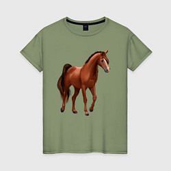 Женская футболка Тракененская лошадь