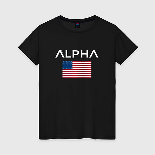 Женская футболка Alpha USA / Черный – фото 1