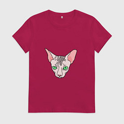 Женская футболка Сфинкс - кот без шерсти