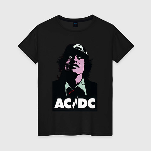 Женская футболка Angus young - ACDC / Черный – фото 1