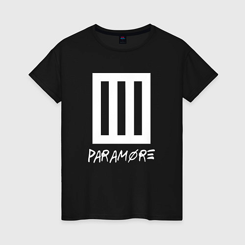 Женская футболка Paramore логотип / Черный – фото 1