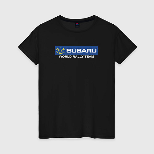 Женская футболка Subaru world rally team / Черный – фото 1