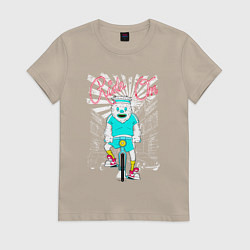 Женская футболка Еду по жизни на велосипеде