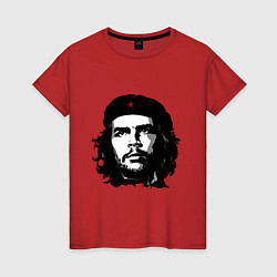 Футболка хлопковая женская Ernesto Che Guevara, цвет: красный