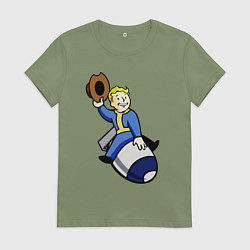 Женская футболка Vault boy - bomb rider