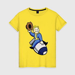 Женская футболка Vault boy - bomb rider