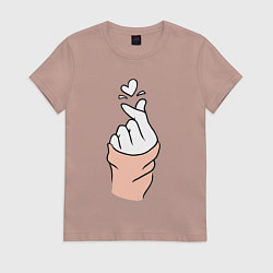 Женская футболка Hand click