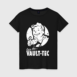 Женская футболка Vault boy - join the vault tec