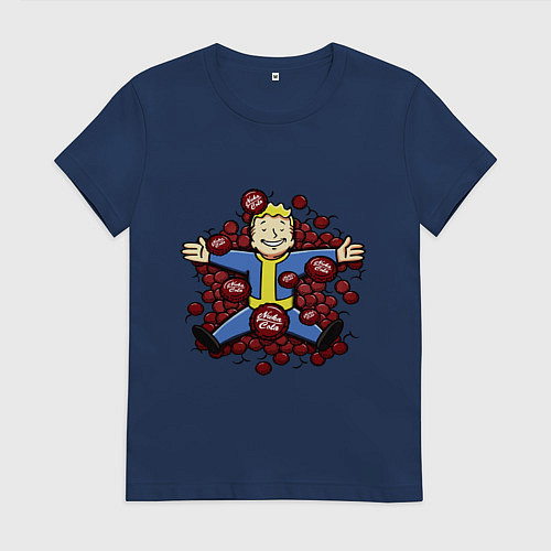 Женская футболка Vault boy caps / Тёмно-синий – фото 1