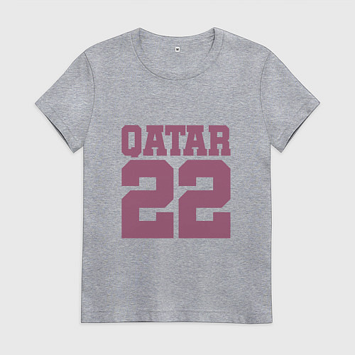 Женская футболка Катар 22 / Меланж – фото 1