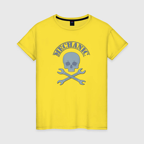 Женская футболка Механика / Желтый – фото 1