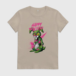 Женская футболка Zombie rabbit New year