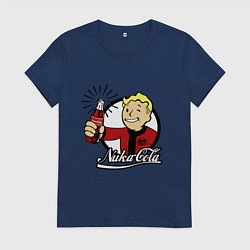 Футболка хлопковая женская Vault boy - nuka cola, цвет: тёмно-синий