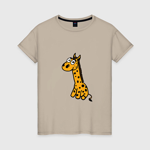 Женская футболка Игрушка жираф / Миндальный – фото 1