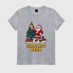 Женская футболка Новогоднее пиво