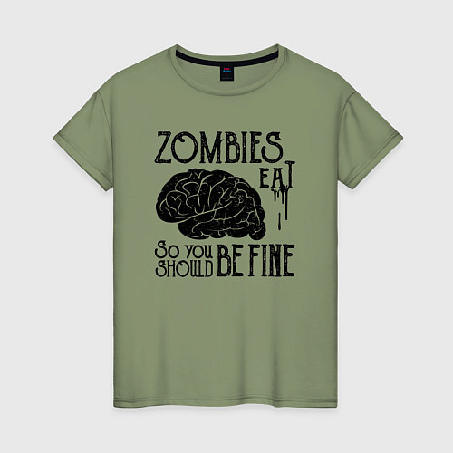 Женская футболка Зомби сыты и без тебя / Авокадо – фото 1