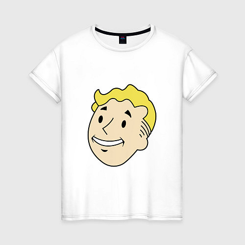 Женская футболка Vault boy head / Белый – фото 1