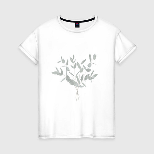 Женская футболка Ветви эвкалипта / Белый – фото 1