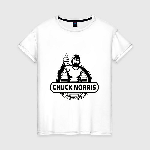 Женская футболка Chuck Norris approved / Белый – фото 1