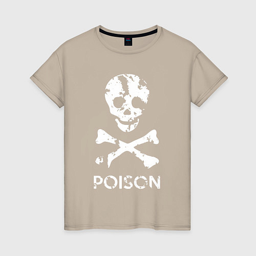 Женская футболка Poison sign / Миндальный – фото 1