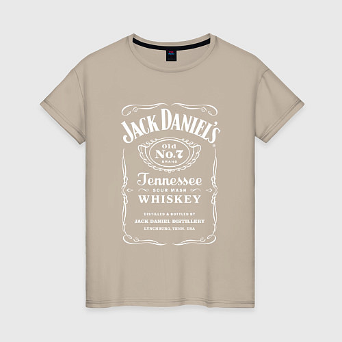 Женская футболка Jack Daniels / Миндальный – фото 1