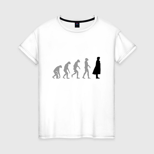Женская футболка Эволюция Шерлока / Белый – фото 1