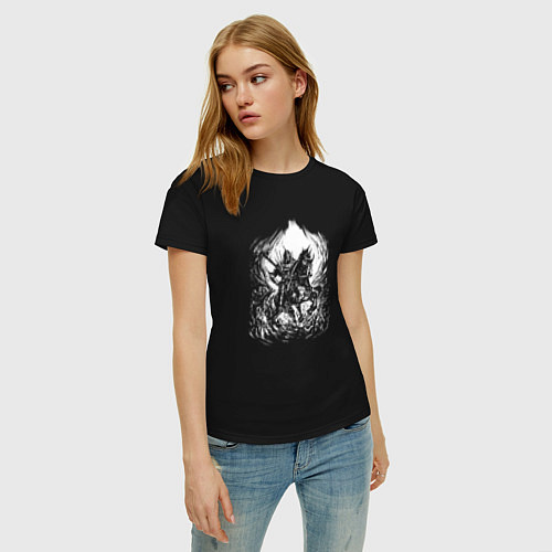 Женская футболка Knight on horseback / Черный – фото 3