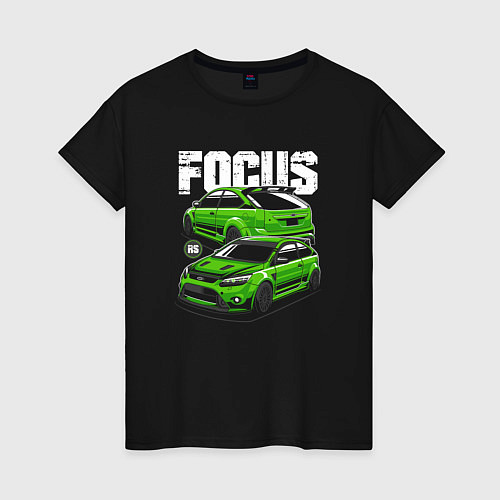 Женская футболка Ford Focus art / Черный – фото 1