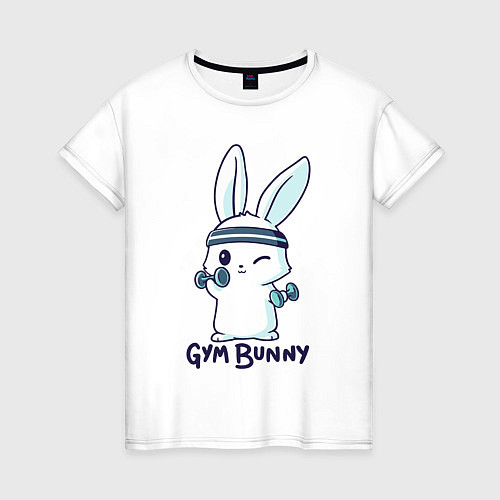 Женская футболка Gym bunny / Белый – фото 1