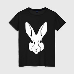 Женская футболка White rabbit head