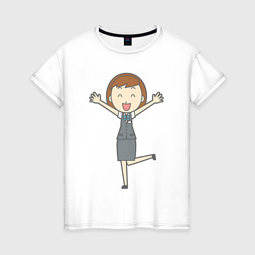 Женская футболка Офисная леди в восторге / Белый – фото 1
