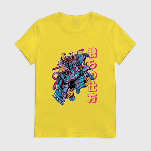 Женская футболка Сай-фай самурай / Желтый – фото 1