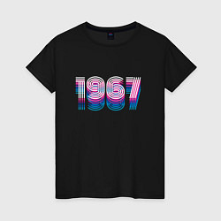 Женская футболка 1967 год ретро неон