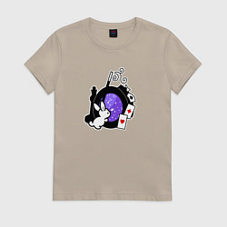 Женская футболка Кролик смотрит на космос