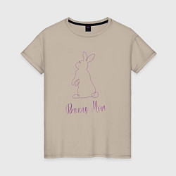 Женская футболка Кролик мама