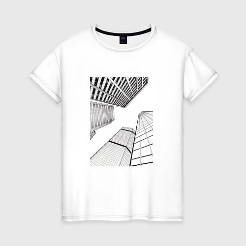 Женская футболка Небоскребы Нью-Йорка / Белый – фото 1