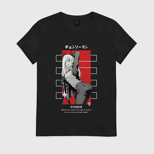 Женская футболка Power демон / Черный – фото 1
